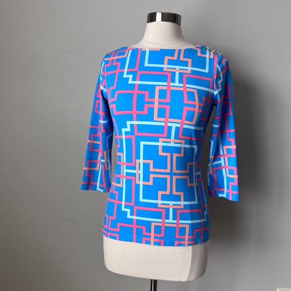 J.McLaughlin Catalina Cloth Wavesong Top Size Small - Picture 6 of 15